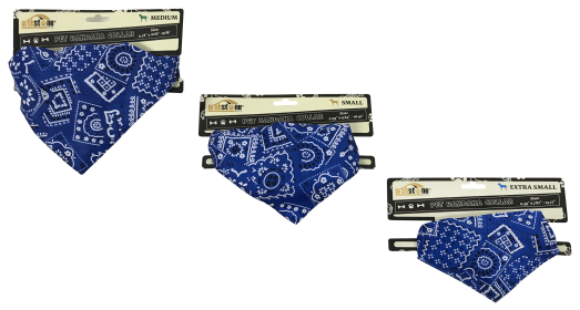 Western Themed Pet Bandana Collars (Color: Blue, size: medium)
