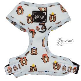 Adjustable Harness (Color: Jingle Bears, size: XXsmall)