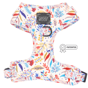 Adjustable Harness (Color: Petal Pawfect, size: medium)