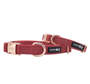 Collar (Color: Red, size: medium)