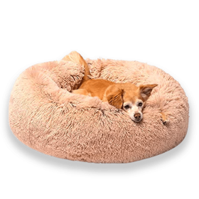 Donut Dog Bed (Color: Beige, size: X-Large)