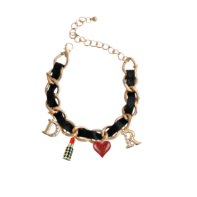 Dior-able Charm Dog Necklace (Color: Black, size: small)