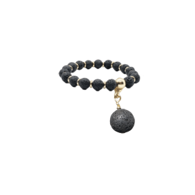 The Black Volcanic Diffuser Charm (style: Round)