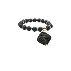 The Black Volcanic Diffuser Charm (style: Square)