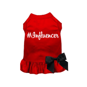 #Influencer Dress (Color: Red, size: large)