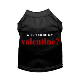 Will You Be My Valentine (Color: Black, size: medium)