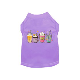 Easter Bunny Fun Dog Dress and Tee (Color: lavender, size: X Small)