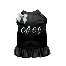 Fancy Coco Dog Dress (Color: Black, size: medium)