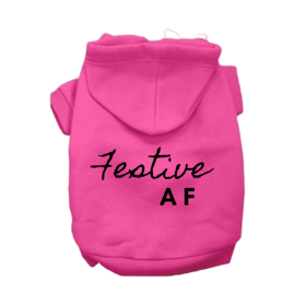 Festive AF Hoodie (Color: Pink, size: 2X Large)