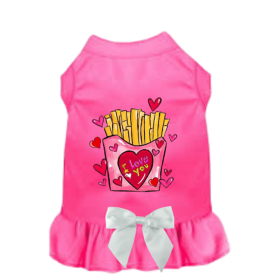 French Fries are My Valentine Dog (Color: Pink, size: medium)