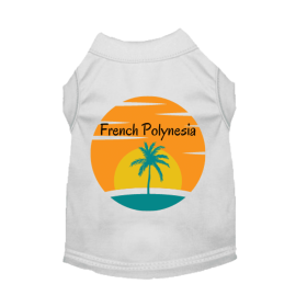 French Polynesia- Dog Shirt (Color: White, size: medium)