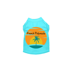 French Polynesia- Dog Shirt (Color: Blue, size: X Large)
