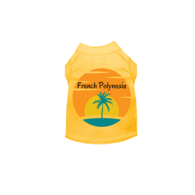 French Polynesia- Dog Shirt (Color: Yellow, size: medium)