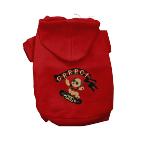 GG Skateboard Dog Hoodie (Color: Red, size: X Large)