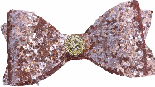 Glitter and Gloss Bows (Color: Light Pink)