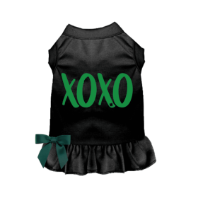 Irish XOXO Dog Shirt/Dress (Color: Black, size: 2X Large)