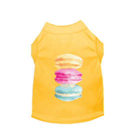 It's A Macaroon Summer- Dog Shirt (Color: Yellow, size: large)