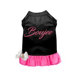 Boujee (Color: BLACK WITH PINK BOTTOM, size: X Small)