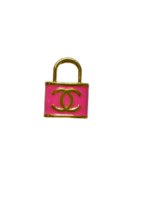 CC Lock Charm Collar (Color: Pink, size: 18")