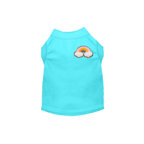 Chenille Rainbow (Color: Aqua, size: X Large)