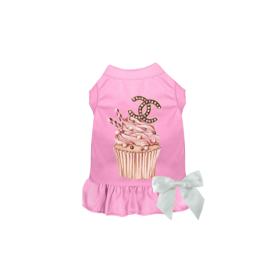 Chewnel Cupcake Dress (Color: Pink, size: X Small)