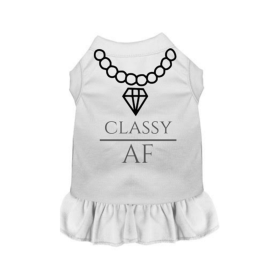 Classy AF (Color: White, size: medium)