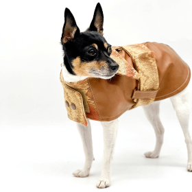 DCNY Vegan Faux Leather Southwest Coat (size: SM)