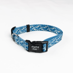 Tidal Pattern Dog Collar (size: Medium 3/4in wide by 11)