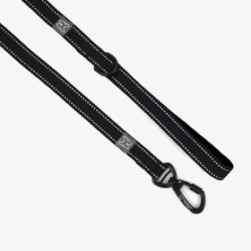NANDOG Anti-Push Sport Dog Leash With Neoprene Handle (Color: Black, size: small)