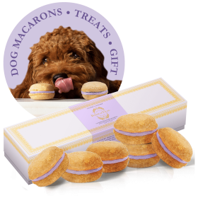 Dog Macarons - Box of 6 (Available in 12 Flavors) (Flavor: Lavender)