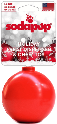 SP Christmas Ornament Durable Rubber Chew Toy & Treat Dispenser