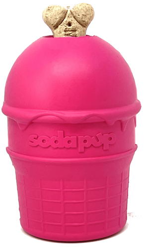 SP Ice Cream Cone Durable Rubber Chew Toy and Treat Dispenser