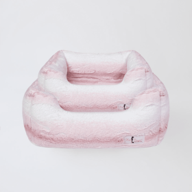 Cashmere Dog Bed (Color: Pink Fawn, size: large)