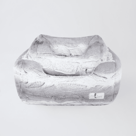 Cashmere Dog Bed (Color: Silver Angora, size: small)