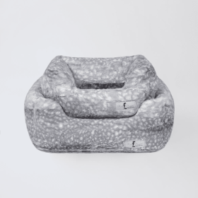 Cashmere Dog Bed (Color: Silver Fawn, size: small)